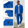 image:imageCOOFANDY Mens Tracksuit 2 Piece Jogging Sweatsuit Casual Cargo Pants OutfitRoyal Blue