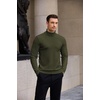 image:imageCOOFANDY Mens Turtleneck Sweater Casual Knitted Pullover SweaterArmy Green