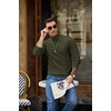image:imageCOOFANDY Mens Turtleneck Sweater Casual Knitted Pullover SweaterArmy Green