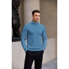 image:imageCOOFANDY Mens Turtleneck Sweater Casual Knitted Pullover SweaterBlue