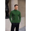 image:imageCOOFANDY Mens Turtleneck Sweater Casual Knitted Pullover SweaterBright Green
