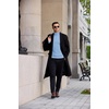 image:imageCOOFANDY Mens Turtleneck Sweater Casual Knitted Pullover SweaterLight Blue