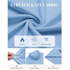 image:imageCOOFANDY Mens Turtleneck Sweater Casual Knitted Pullover SweaterLight Blue