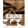 image:imageCOOFANDY Mens Turtleneck Sweater Casual Knitted Pullover SweaterLight Brown
