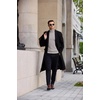 image:imageCOOFANDY Mens Turtleneck Sweater Casual Knitted Pullover SweaterLight Grey