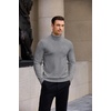 image:imageCOOFANDY Mens Turtleneck Sweater Casual Knitted Pullover SweaterMedium Grey