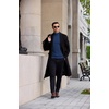 image:imageCOOFANDY Mens Turtleneck Sweater Casual Knitted Pullover SweaterNavy Blue