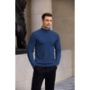 image:imageCOOFANDY Mens Turtleneck Sweater Casual Knitted Pullover SweaterNavy Blue
