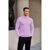 image:imageCOOFANDY Mens Turtleneck Sweater Casual Knitted Pullover SweaterPurple