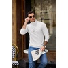 image:imageCOOFANDY Mens Turtleneck Sweater Casual Knitted Pullover SweaterWhite