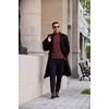 image:imageCOOFANDY Mens Turtleneck Sweater Casual Knitted Pullover SweaterWine Red