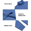 image:imageCOOFANDY Mens Turtleneck Sweaters Slim Fit Casual Dress Knitted Turtle NeckBlue