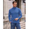 image:imageCOOFANDY Mens Turtleneck Sweaters Slim Fit Casual Dress Knitted Turtle NeckBlue