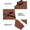image:imageCOOFANDY Mens Turtleneck Sweaters Slim Fit Casual Dress Knitted Turtle NeckBrown