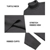 image:imageCOOFANDY Mens Turtleneck Sweaters Slim Fit Casual Dress Knitted Turtle NeckDark Grey