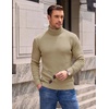 image:imageCOOFANDY Mens Turtleneck Sweaters Slim Fit Casual Dress Knitted Turtle NeckDark Khaki