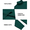 image:imageCOOFANDY Mens Turtleneck Sweaters Slim Fit Casual Dress Knitted Turtle NeckGreen