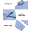 image:imageCOOFANDY Mens Turtleneck Sweaters Slim Fit Casual Dress Knitted Turtle NeckLight Blue