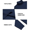 image:imageCOOFANDY Mens Turtleneck Sweaters Slim Fit Casual Dress Knitted Turtle NeckNavy Blue