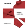 image:imageCOOFANDY Mens Turtleneck Sweaters Slim Fit Casual Dress Knitted Turtle NeckRed