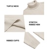 image:imageCOOFANDY Mens Turtleneck Sweaters Slim Fit Casual Dress Knitted Turtle NeckWhite