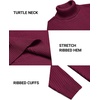 image:imageCOOFANDY Mens Turtleneck Sweaters Slim Fit Casual Dress Knitted Turtle NeckWine Red