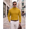image:imageCOOFANDY Mens Turtleneck Sweaters Slim Fit Casual Dress Knitted Turtle NeckYellow
