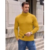 image:imageCOOFANDY Mens Turtleneck Sweaters Slim Fit Casual Dress Knitted Turtle NeckYellow