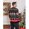 image:imageCOOFANDY Mens Ugly Christmas Sweater Knitted Christmas Cardigan SweaterBlack and Redreindeesanta