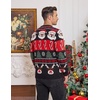 image:imageCOOFANDY Mens Ugly Christmas Sweater Knitted Christmas Cardigan SweaterBlackreindeersantacane