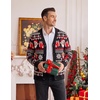 image:imageCOOFANDY Mens Ugly Christmas Sweater Knitted Christmas Cardigan SweaterChristmas Santagift