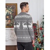 image:imageCOOFANDY Mens Ugly Christmas Sweater Knitted Christmas Cardigan SweaterDark Greychristmas Reindeer
