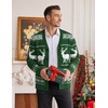 image:imageCOOFANDY Mens Ugly Christmas Sweater Knitted Christmas Cardigan SweaterGreenchristmas Reindeer