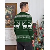 image:imageCOOFANDY Mens Ugly Christmas Sweater Knitted Christmas Cardigan SweaterGreenchristmas Reindeer