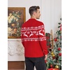 image:imageCOOFANDY Mens Ugly Christmas Sweater Knitted Christmas Cardigan SweaterRed Reindeersnowflake