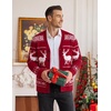 image:imageCOOFANDY Mens Ugly Christmas Sweater Knitted Christmas Cardigan SweaterRedchristmas Reindeer