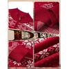 image:imageCOOFANDY Mens Ugly Christmas Sweater Quarter Zip Holiday Xmas Knit PulloverAsnowflake Reindeer Deep Red