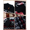 image:imageCOOFANDY Mens Ugly Christmas Sweater Quarter Zip Holiday Xmas Knit PulloverBsnowflake Deer Black