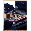 image:imageCOOFANDY Mens Ugly Christmas Sweater Quarter Zip Holiday Xmas Knit PulloverCchristmas Tree Deer Navy