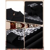 image:imageCOOFANDY Mens Ugly Christmas Sweater Quarter Zip Holiday Xmas Knit PulloverFair Isle Snowflake Black