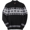 image:imageCOOFANDY Mens Ugly Christmas Sweater Quarter Zip Holiday Xmas Knit PulloverFair Isle Snowflake Black