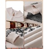 image:imageCOOFANDY Mens Ugly Christmas Sweater Quarter Zip Holiday Xmas Knit PulloverFair Isle Snowflake Khaki
