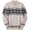 image:imageCOOFANDY Mens Ugly Christmas Sweater Quarter Zip Holiday Xmas Knit PulloverFair Isle Snowflake Khaki