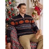 image:imageCOOFANDY Mens Ugly Christmas Sweater Quarter Zip Holiday Xmas Knit PulloverHalloween Pumpkin Skull