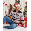 image:imageCOOFANDY Mens Ugly Christmas Sweater Quarter Zip Holiday Xmas Knit PulloverPolkadot Reindeer Black