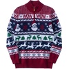 image:imageCOOFANDY Mens Ugly Christmas Sweater Quarter Zip Holiday Xmas Knit PulloverSanta Wow