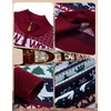 image:imageCOOFANDY Mens Ugly Christmas Sweater Quarter Zip Holiday Xmas Knit PulloverSanta Wow