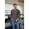 image:imageCOOFANDY Mens Waffle Henley Shirts Long Sleeve Pullover Shirt Casual Knit TShirt Lightweight Basic TeesDeep Grey