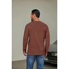 image:imageCOOFANDY Mens Waffle Henley Shirts Long Sleeve Pullover Shirt Casual Knit TShirt Lightweight Basic TeesTerracotta