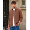 image:imageCOOFANDY Mens Waffle Shirt Jacket Casual Overshirt Long Sleeve Lightweight Textured Shacket with PocketBeige